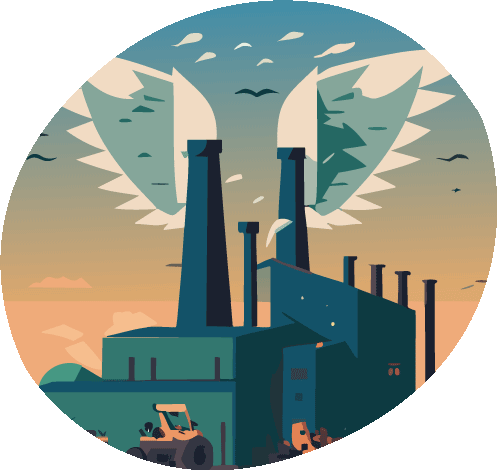 usine avec des ailes, pour se démarquer dans un marché industriel